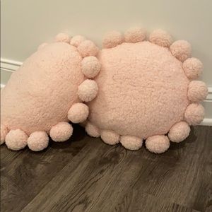 PBTeen Round Sherpa Pillows
